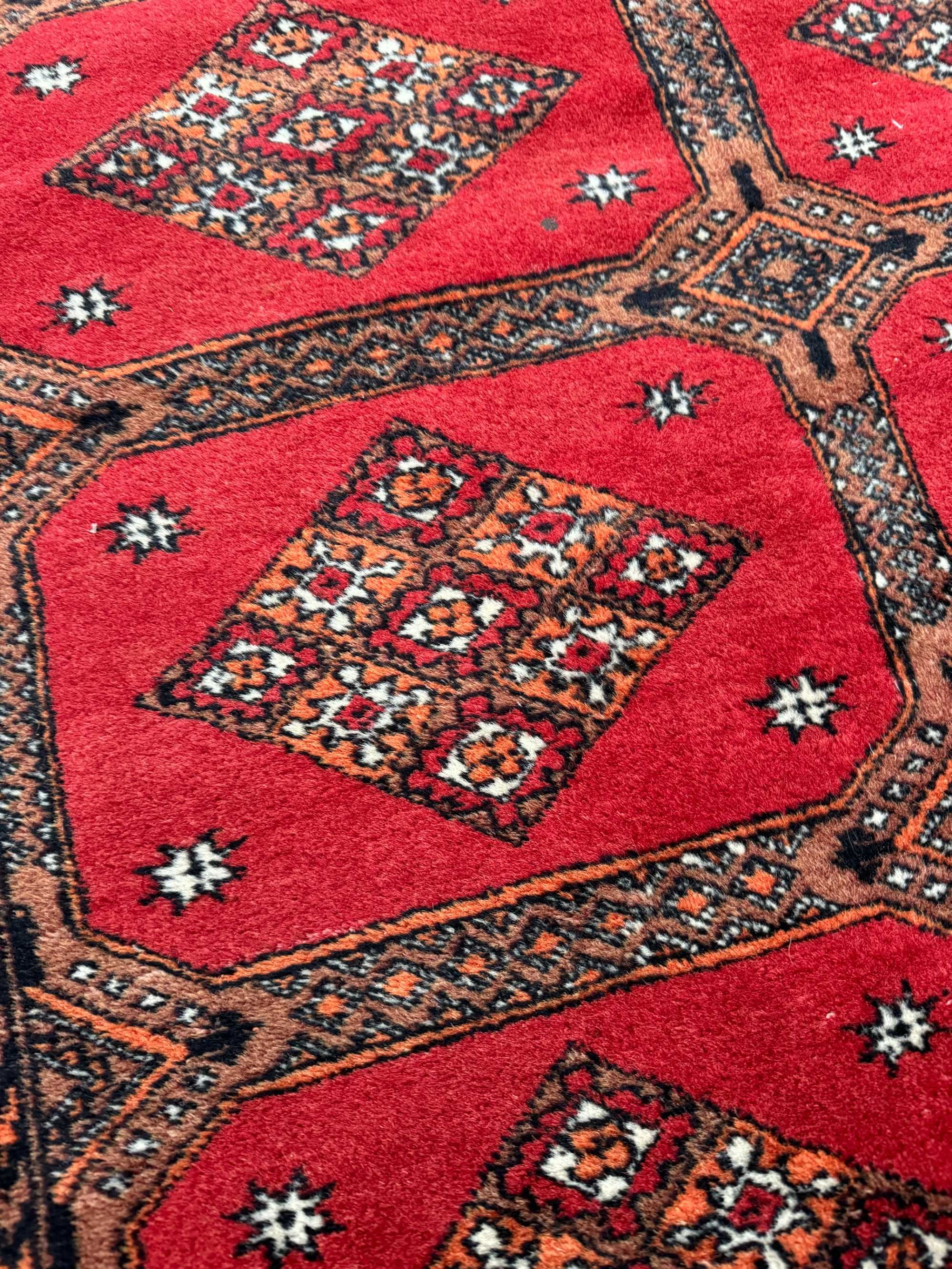 Pakistańska Buchara Ręcznie Tkana Wełniana Dywan 192x124