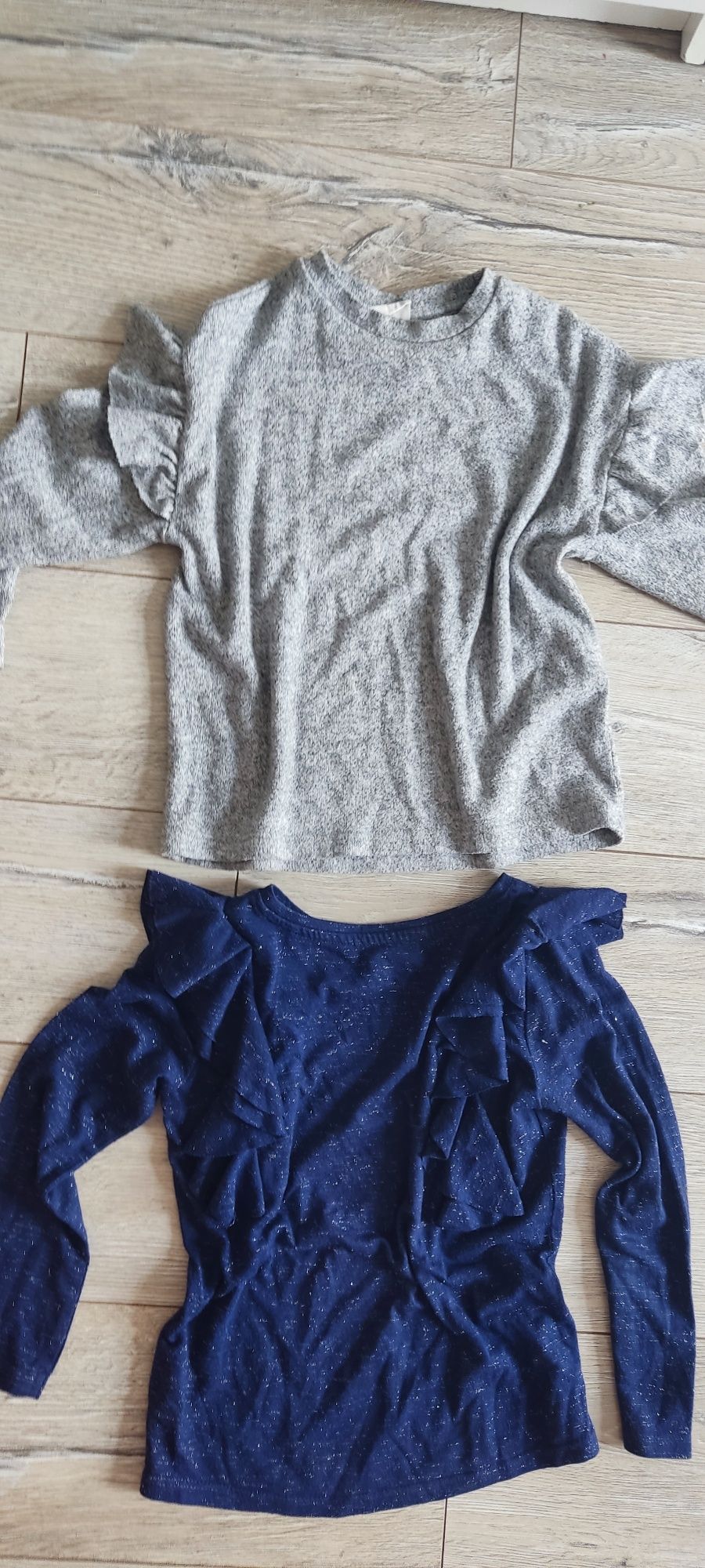 Bluzka z rękawem 2x ZARA RESERVED zestaw dziewczęca 110 116