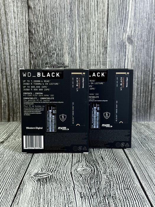 SSD WD Black SN850X 1 TB (WDS100T2X0E) 2шт. New!