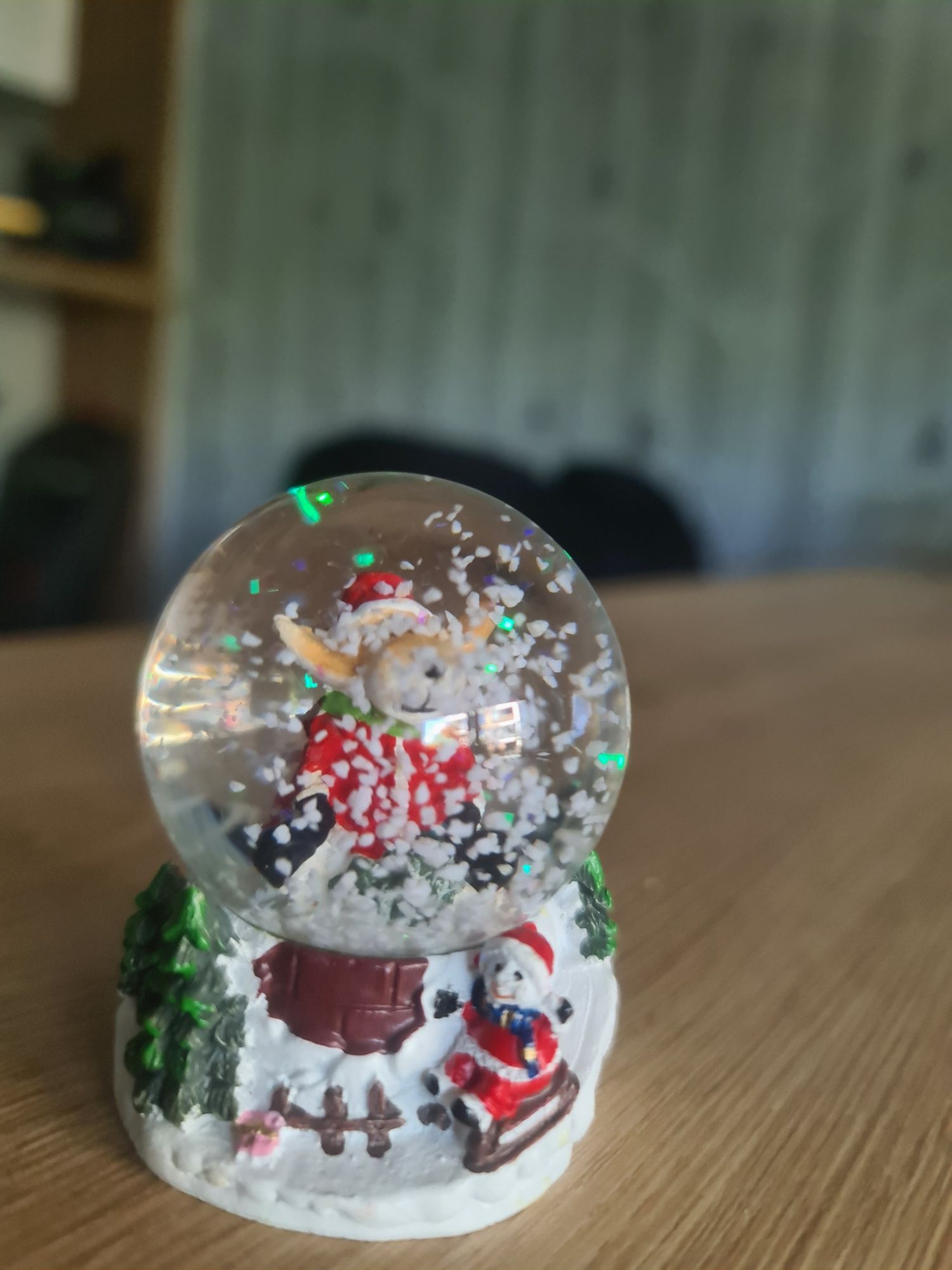Kula śnieżna figurka ozdobna Boże Narodzenie renifer