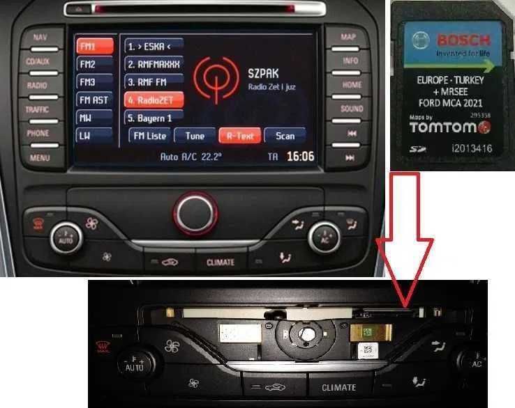 Ford Cartão SD MCA Europa 2022 TouchScreen
