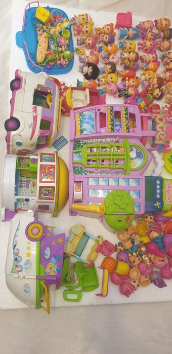 Grande lote de pinypons com muitos acessórios