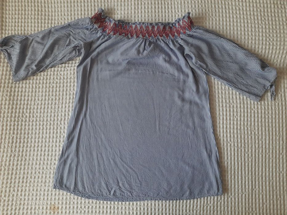 Bluzka hiszpanka w paski  PAPAYA rozmiar M