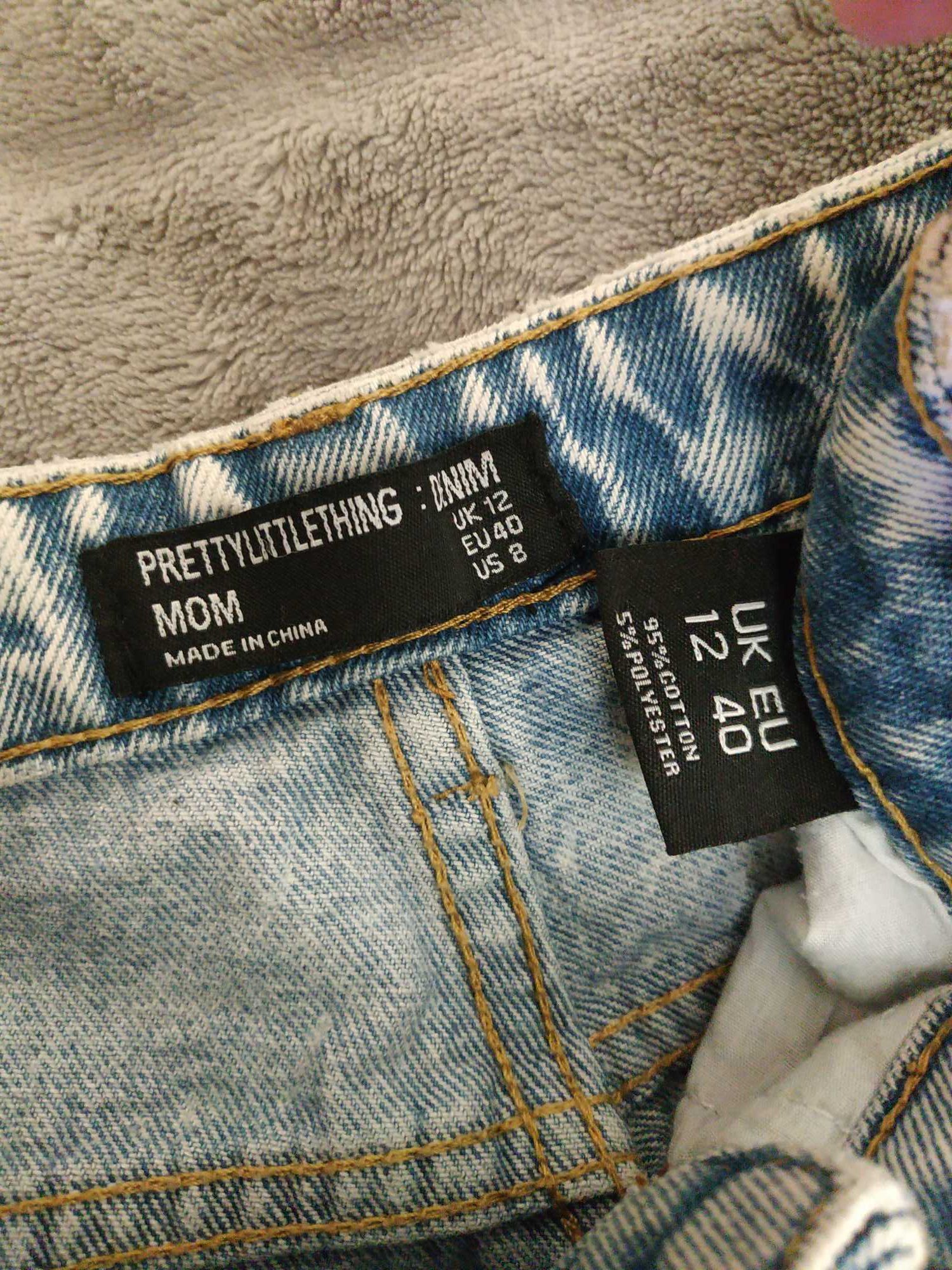Жіночі блакитні джинси мом pretty little thing mom UK 12 EU 40 US 8