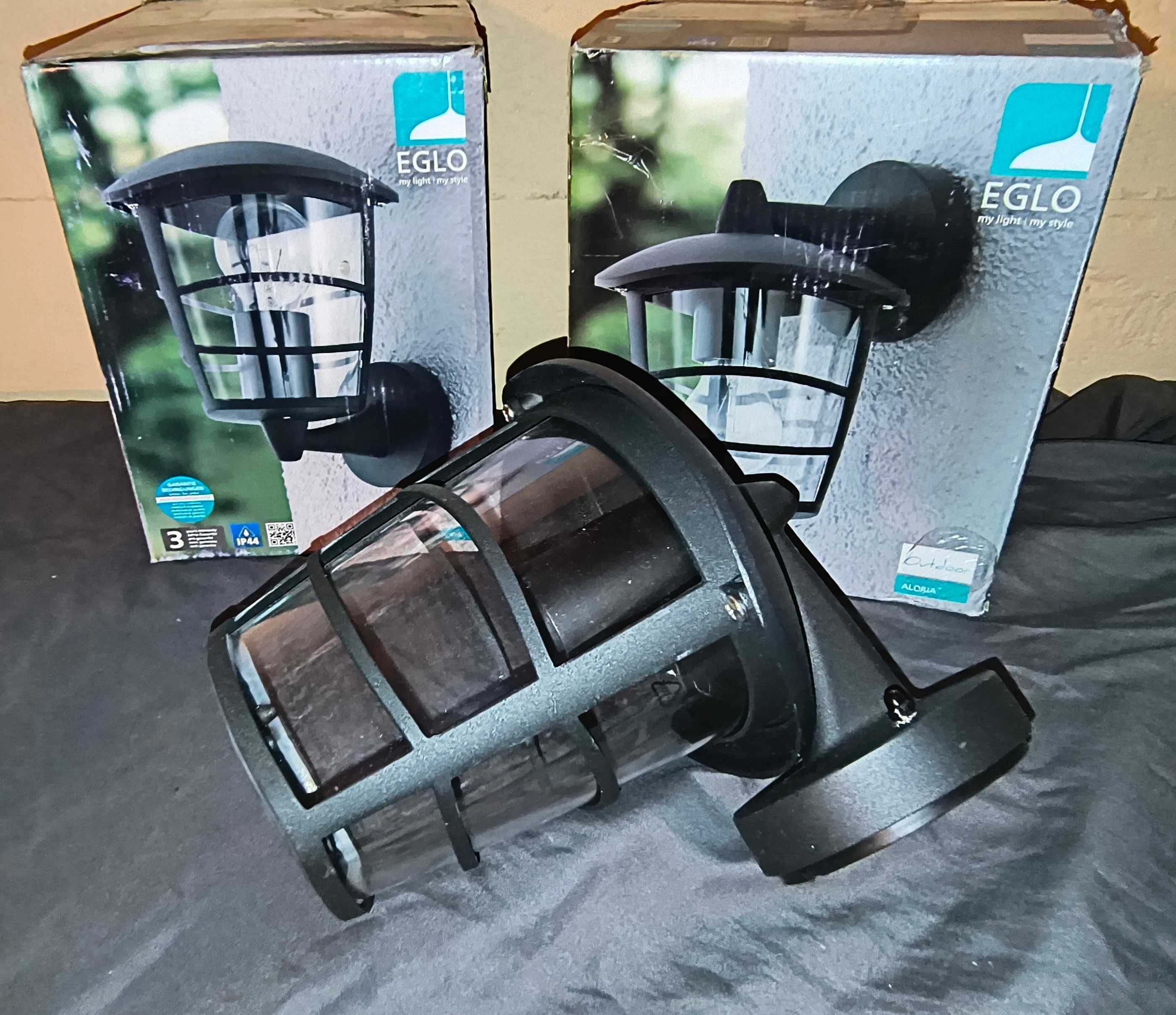 Lampa ścienna kinkiet zewnętrzny EGLO Aloria - E27 Nowa! Okazja Czarna