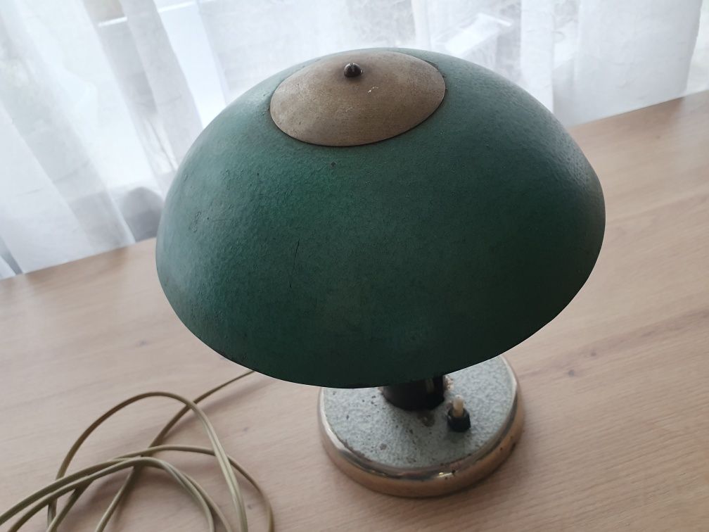 Lampa grzybek PRL Vintage lata 60 lampka PKP Polam