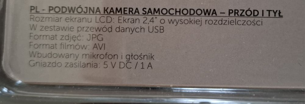 Nowa podwójna kamera samochodowa