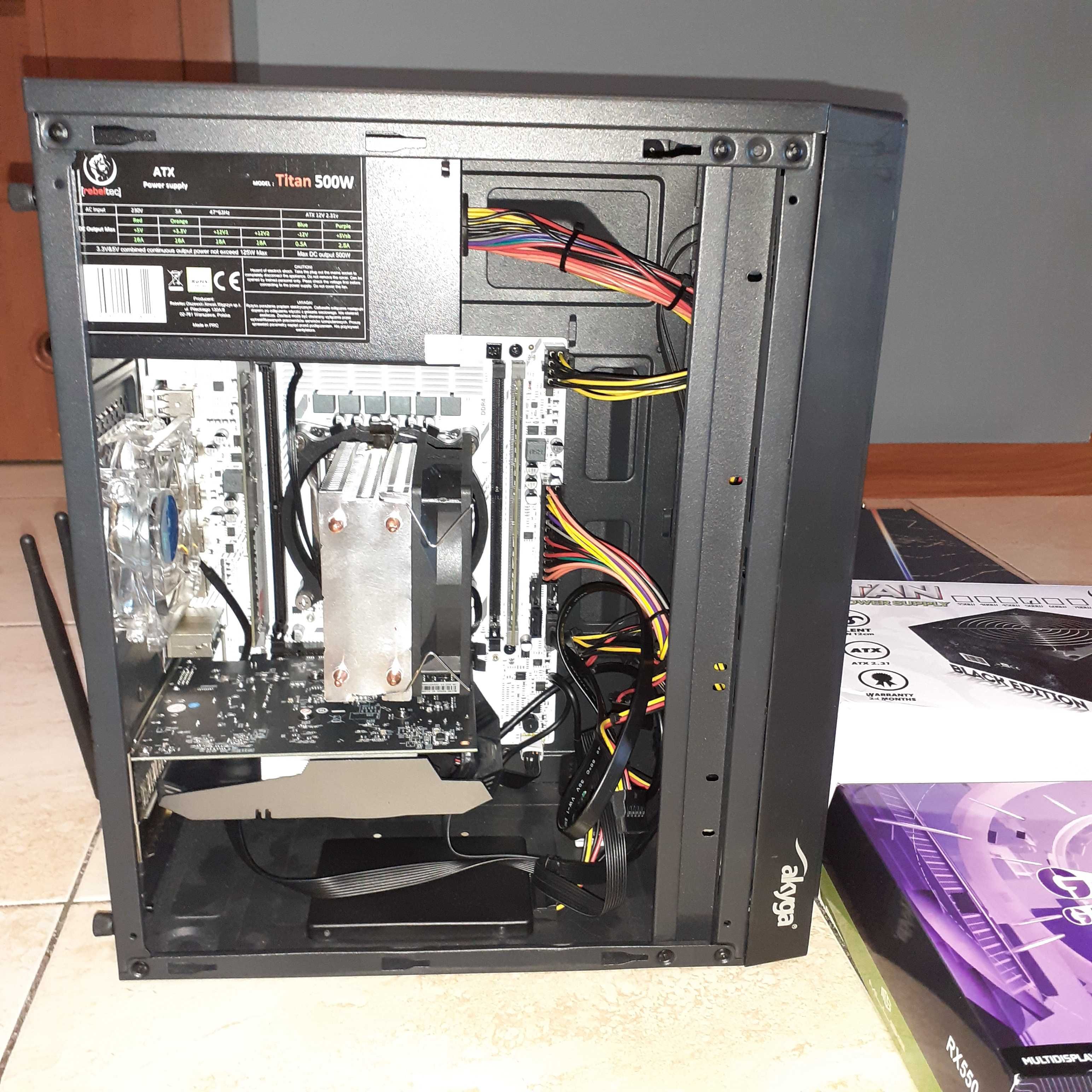 Komputer stacjonarny Intel Xeon,RX550 4Gb,DDR4 16Gb,2xSSD .(1.3.25)