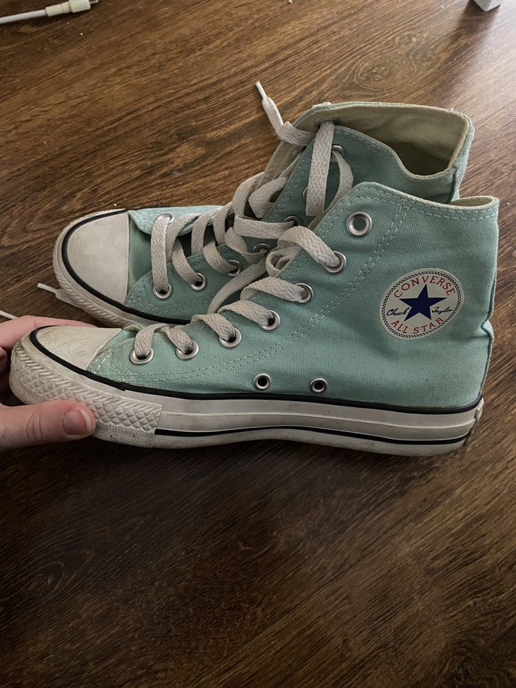 Converse 36 miętowe trampki za kostkę wiosna