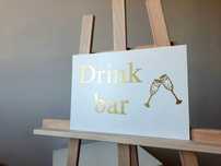 Drink bar tabliczka ślubna stół alkoholowy wesele