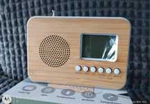 Radio FM kompaktowe stacja pogody Bamboo retro
