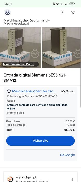 Entrada digital Siemens simatic s5 novo