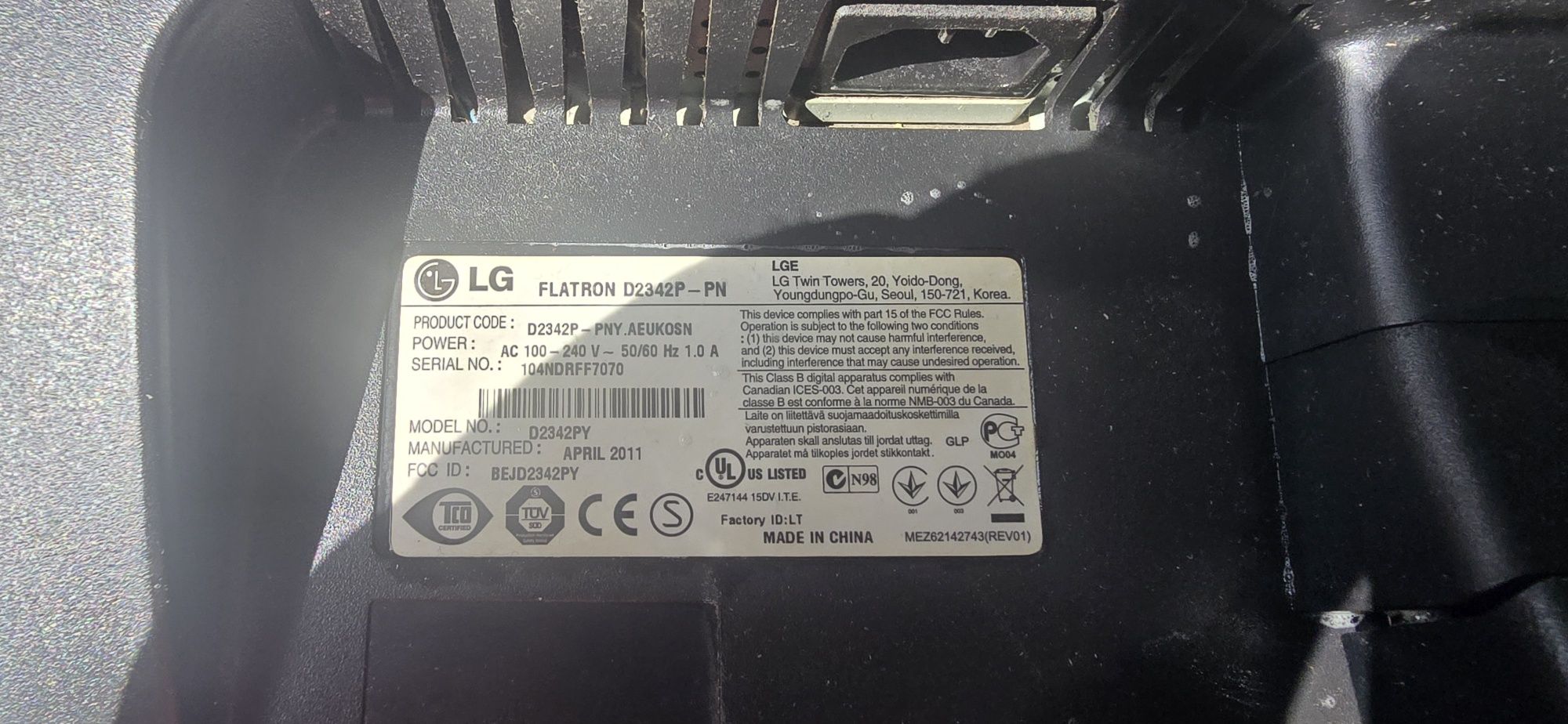 Monitor LG Flatron D2342P