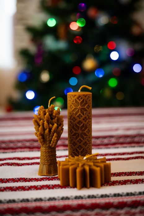 Різдвяні свічки з бджолиного воску