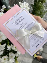 Zaproszenia ślubne z kopertą - śliczne, złote i tanie