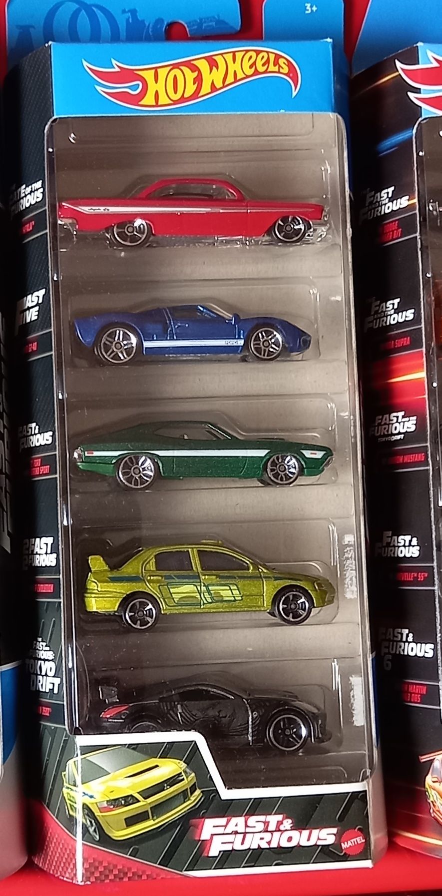 Pack's de 5 miniaturas de coleção fast & furious hot wheels