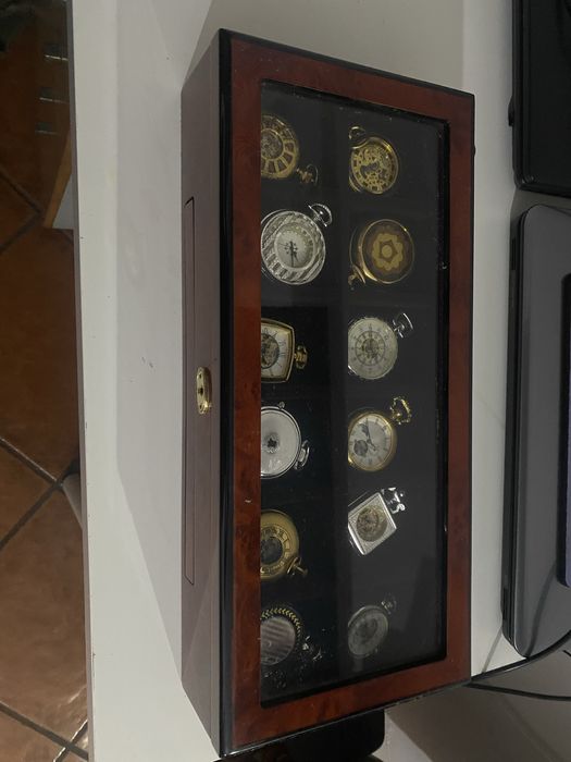 Caixa de coleção relogios de bolso