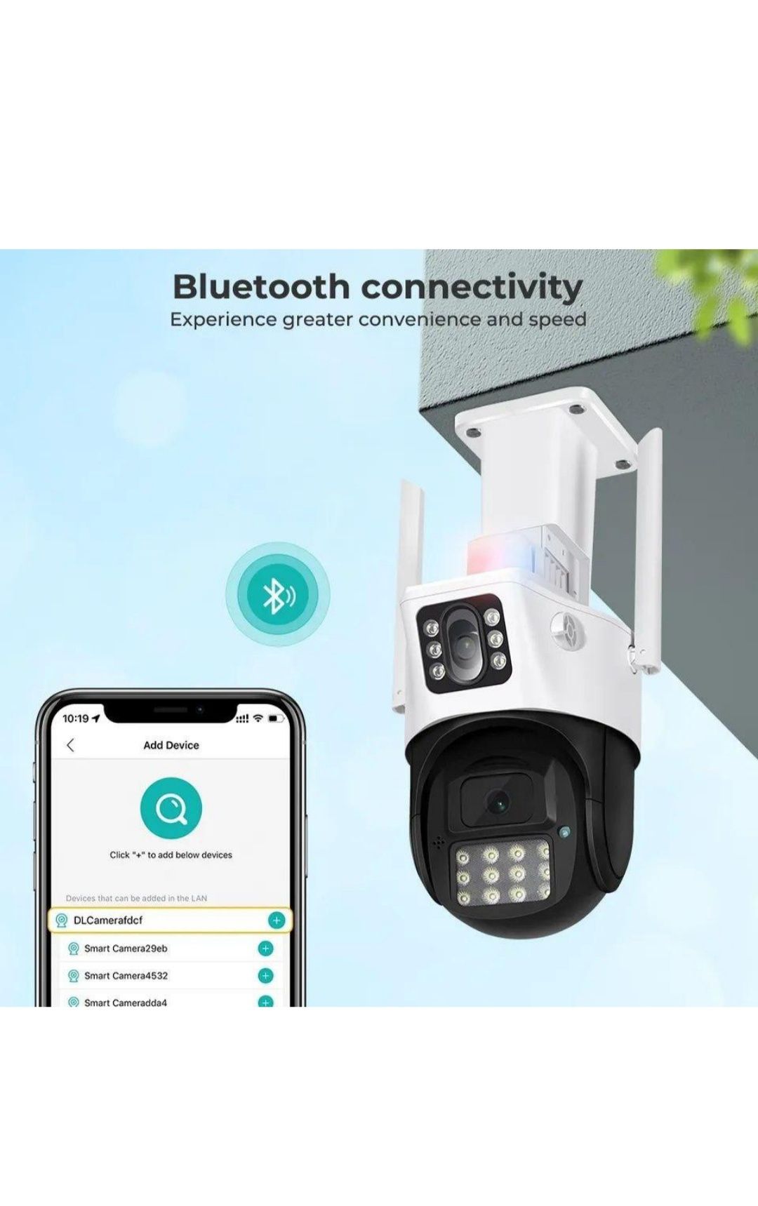 Вулична поворотна IP, WIFI камера спостереження Anbiux 8MP