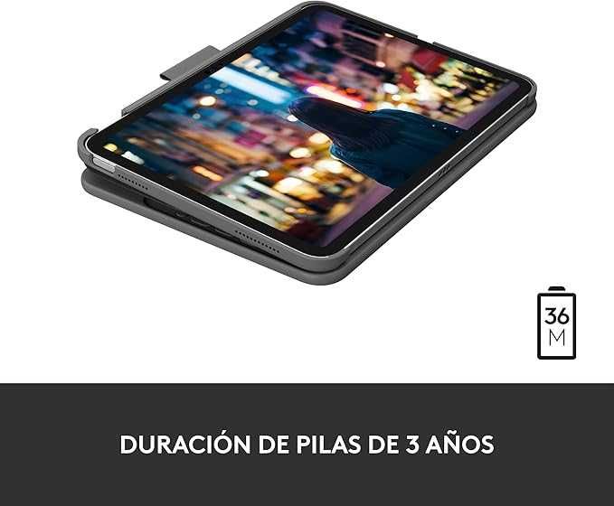 Logitech Slim Folio, capa com teclado para iPad (10.ª geração e A16)
