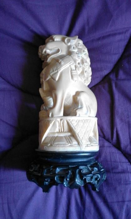 Caixa Leque, Estatueta, Cão de Fo Orientais, A PARTIR DE