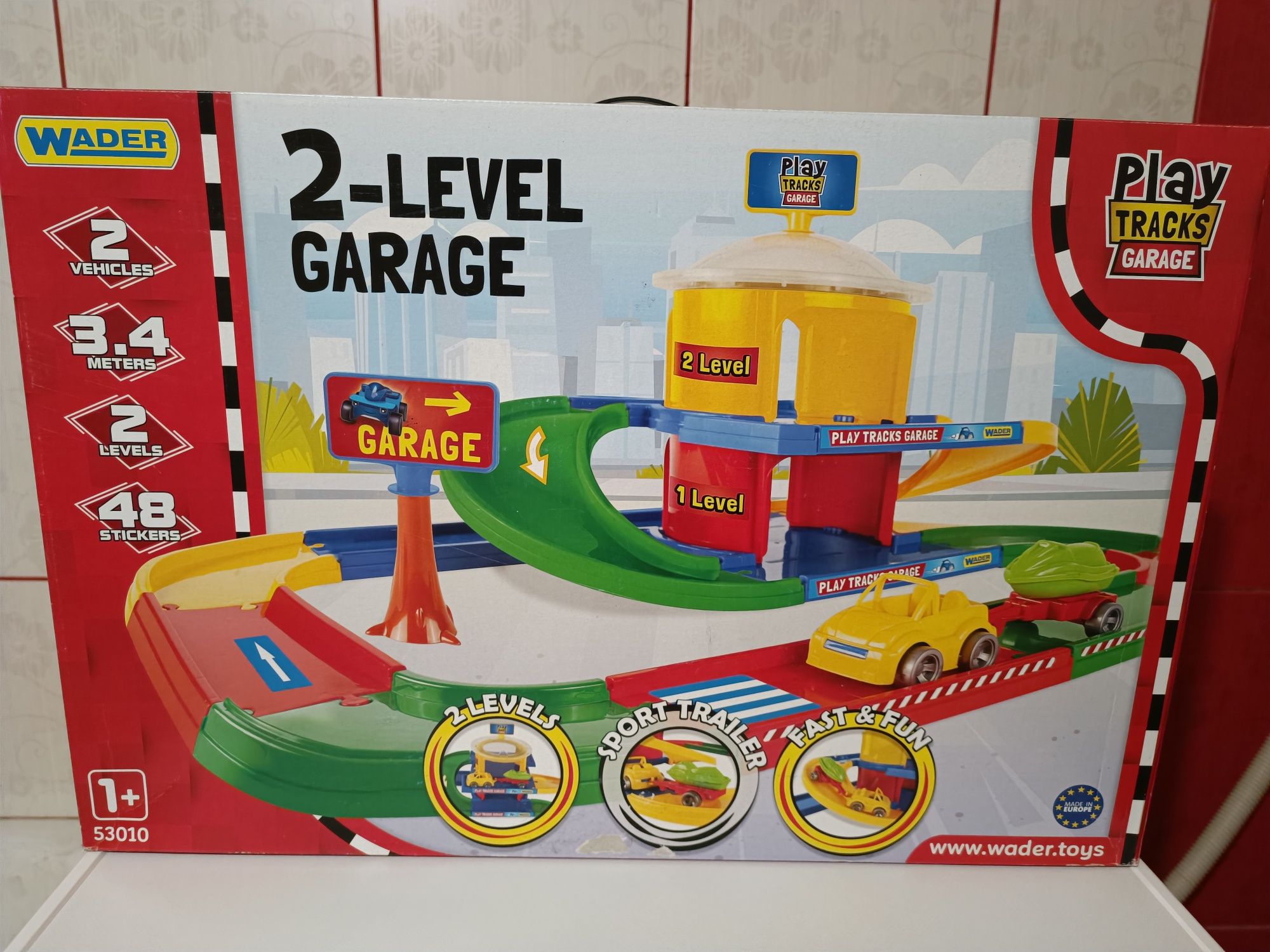 Ігровий набір Wader Play Tracks Garage - гараж 2 поверхи (53010)