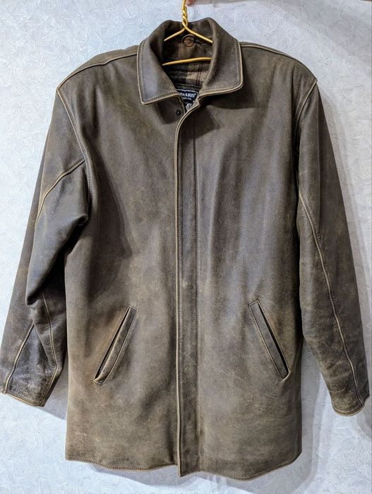 Куртка чоловіча шкіряна зимова, розмір XL.