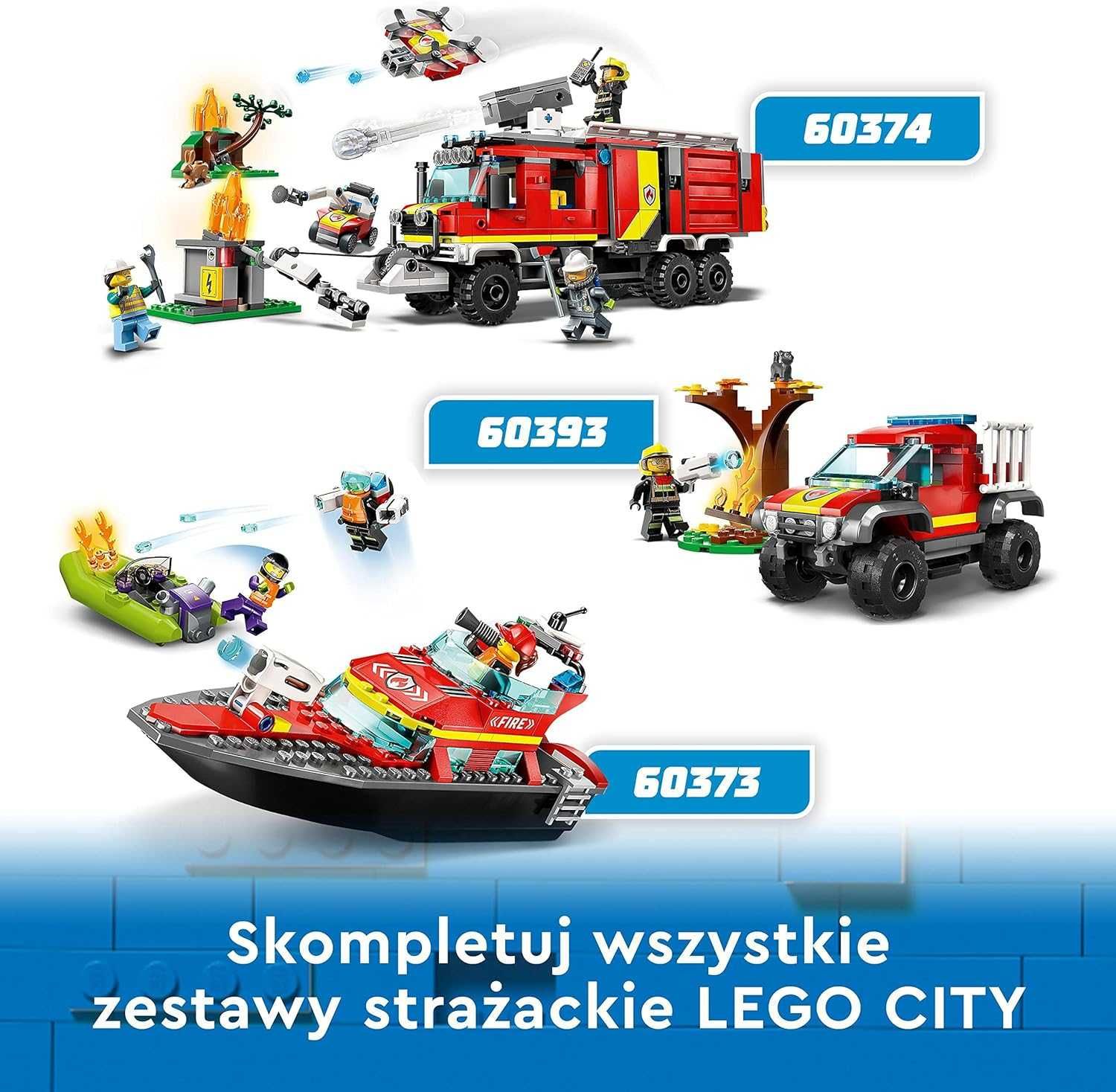 LEGO City Terenowy pojazd straży pożarnej 60374 DARMOWA WYSYŁKA 24H