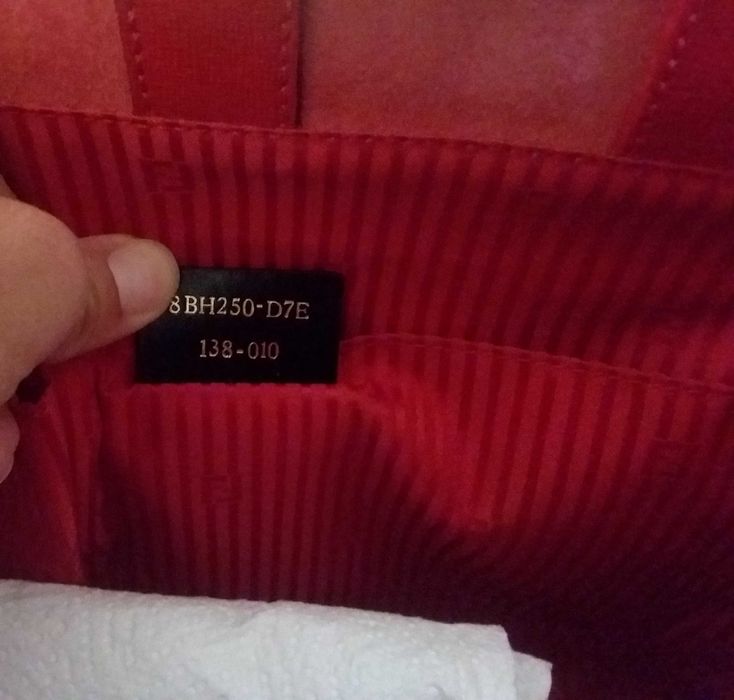 Torba Fendi 2jours Elite vitello medium Rosso Scarlet