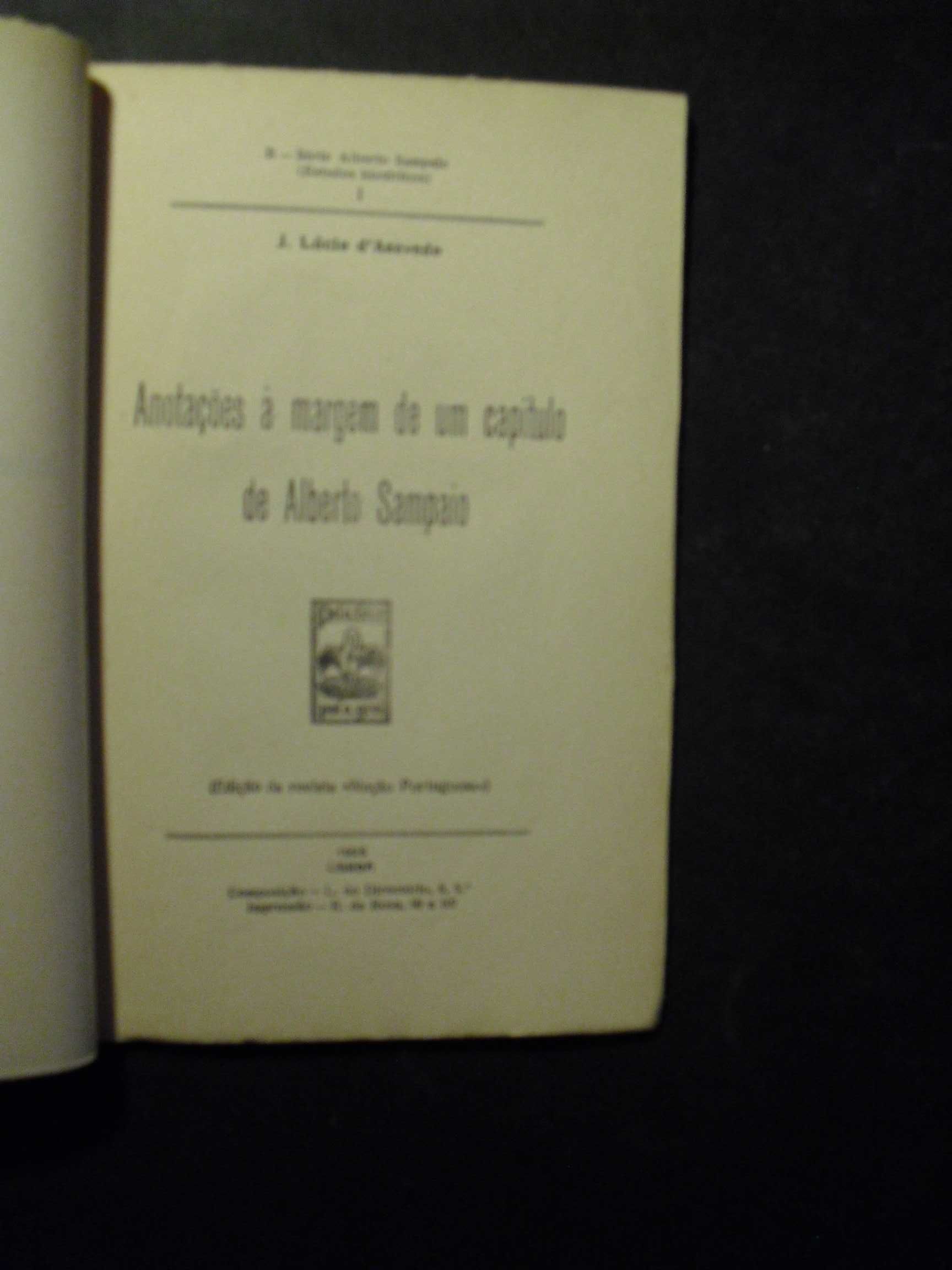 Azevedo (J.Lúcio de);Anotações à Margem de de Alberto Sampaio