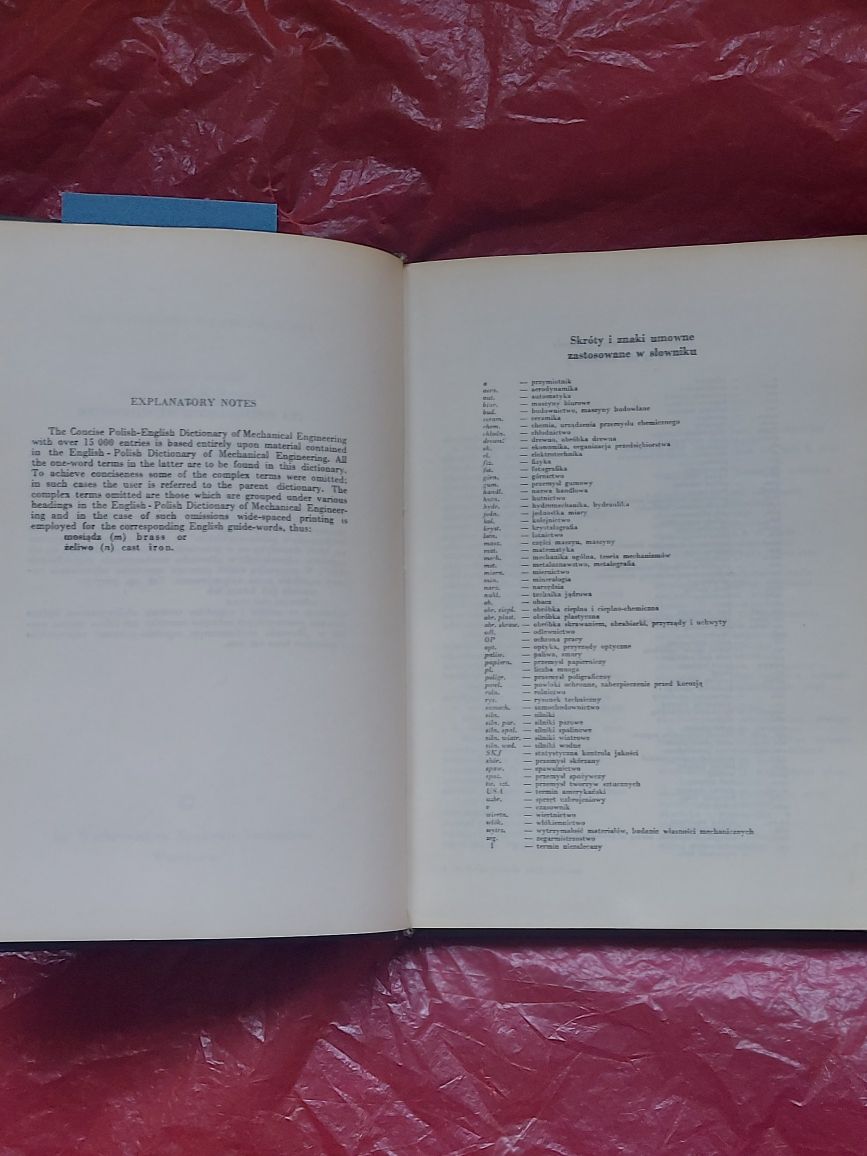 Książka Skrócony słownik Mechaniczny Polsko Angielski1962rok