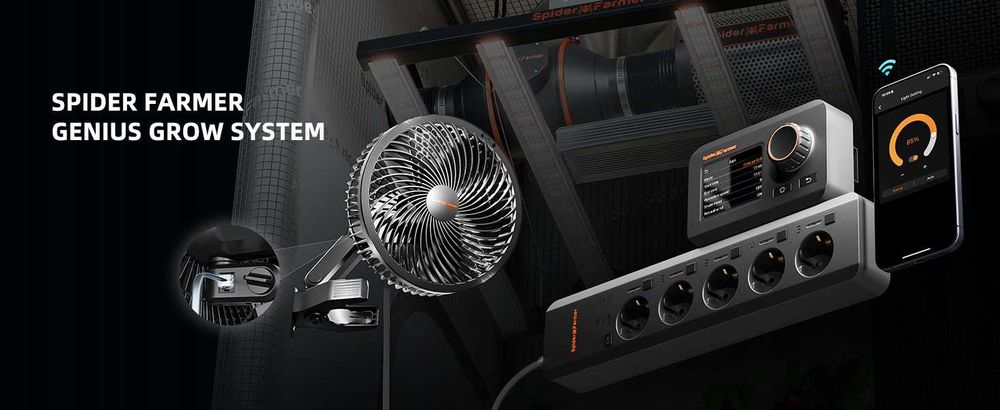 Wentylator z klipsem do namiotu do uprawy Silnik EC, 10 prędkości,