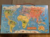 Janod puzzle magnetyczne mapa świata
