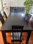 Conjunto de Mesa de Jantar Extensível com 6 Cadeiras