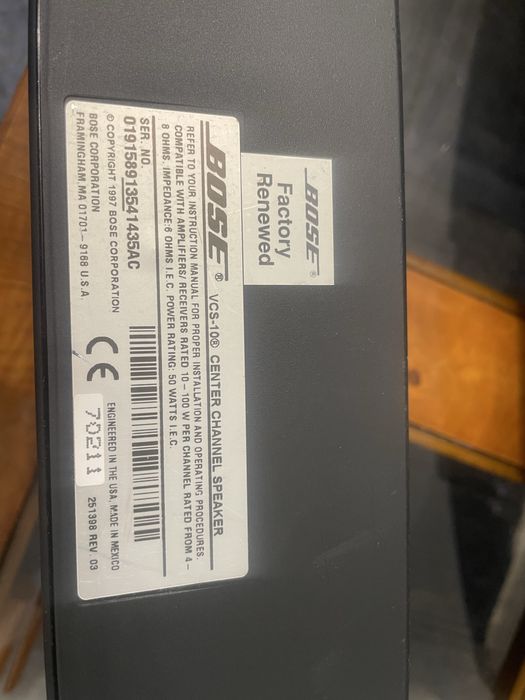 Bose BCS-10 glosniki centralne 2 sztuki