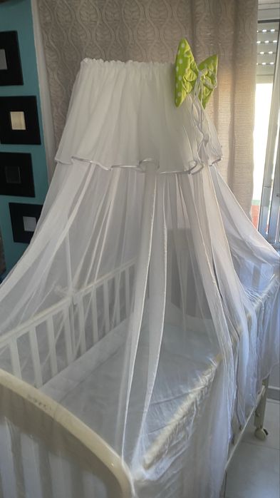 Berço bebe criança + colchao + rede mosquiteira