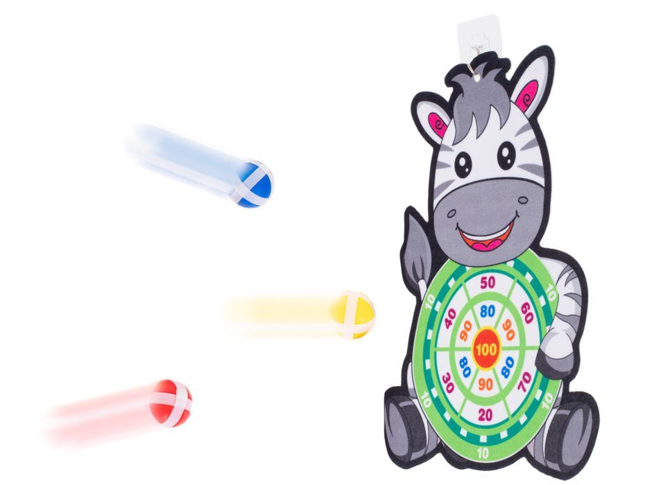Tarcza Dart Z Rzutkami Piłkami Na Rzep Celowanie Rzut Do Celu Zebra