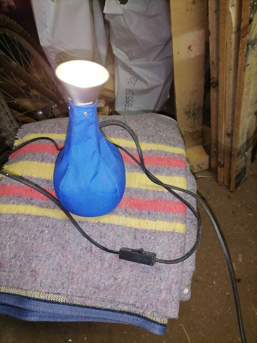 Candeeiro elétrico azul