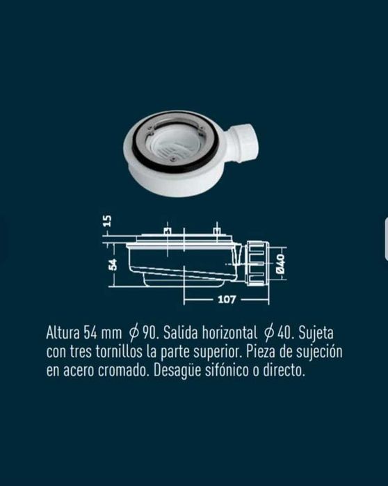 Base de duche em resina 70 x 70 cm antiderrapante de cor Antracite