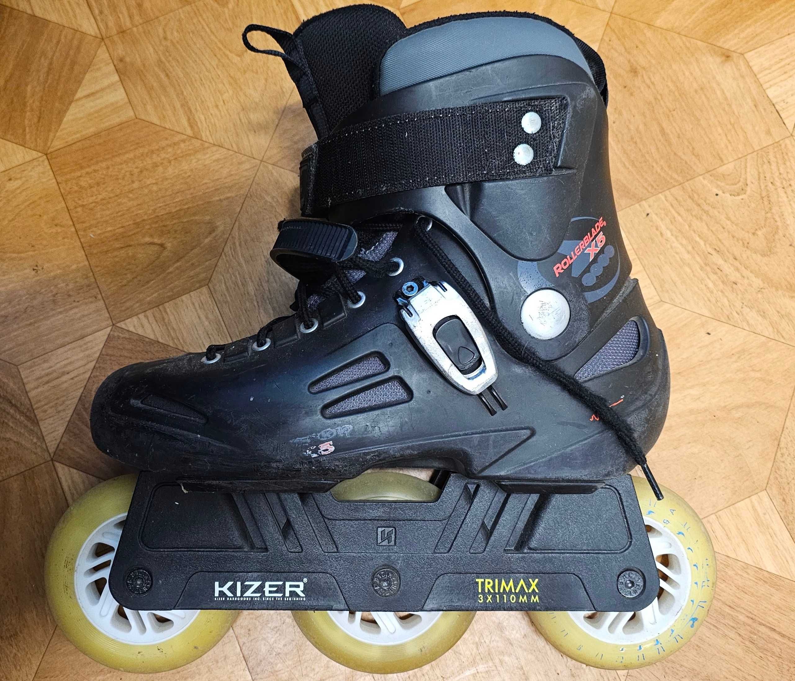 Rollerblade X5 rozm. 43 wkładka 27,5 cm mierzona na bucie 44 i 28,5cm