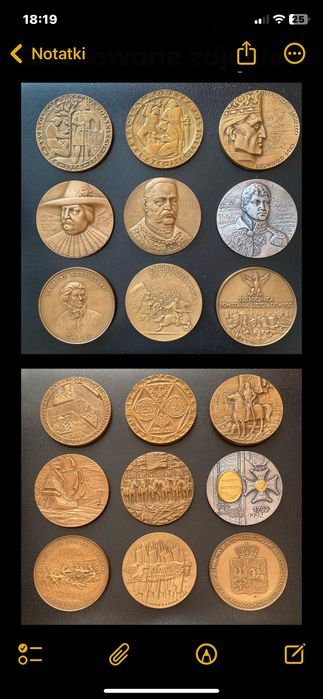 Medale patriotyczne 40 sztuk, brąz