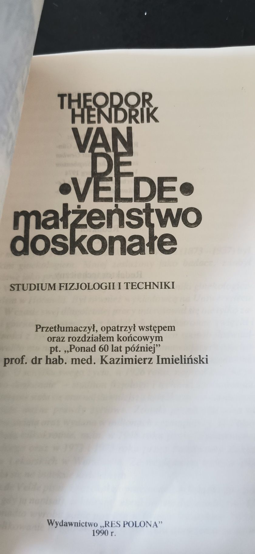 Małżeństwo doskonałe Van de Velde