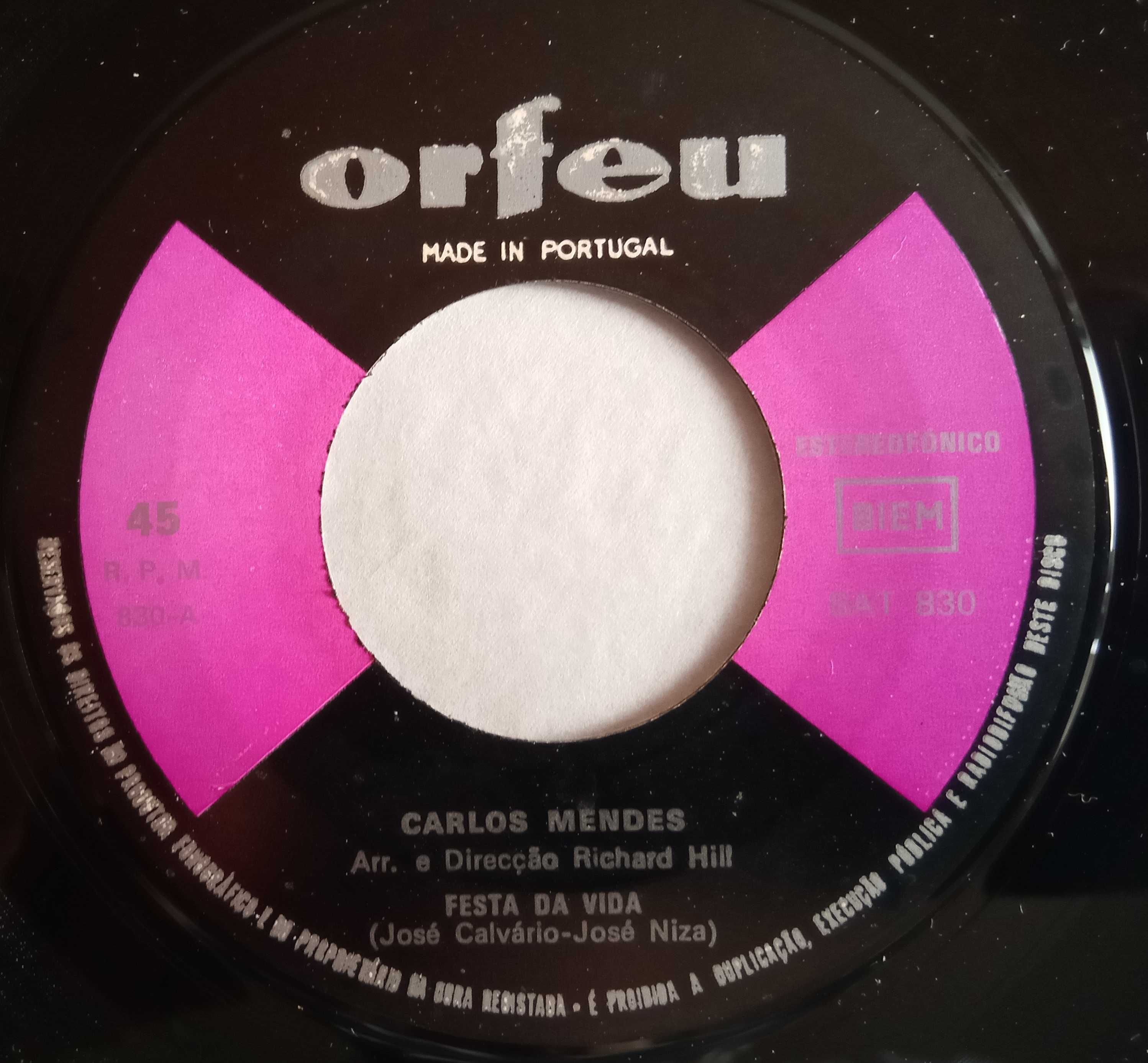 Carlos Mendes - - - - - Festa da Vida - - - - - Single