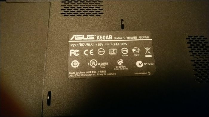 Ноутбук Asus K50AB (K50AB-RM75SEEDWW)