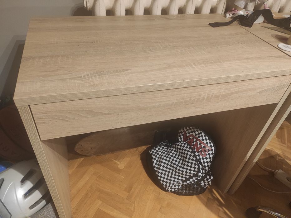Biurko drewniane 51 x 83 cm z szufladą