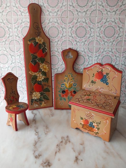 Decoraçoes de cozinha pintadas à mão