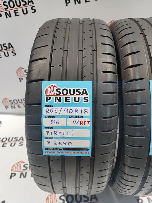 2 pneus semi novos 205-40R18 Pirelli 86w RFT - Oferta dos Portes