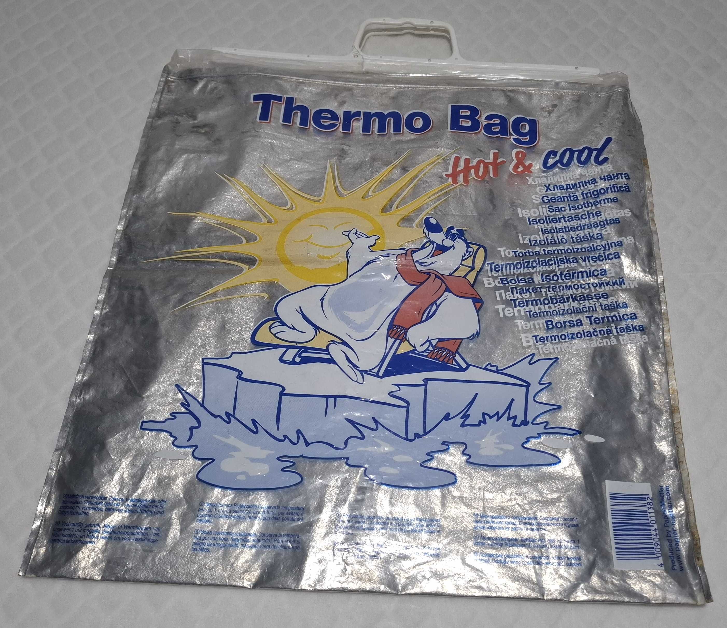 Torba termiczna, miś polarny, termo, na zakupy, 42x46cm (reklamówka)