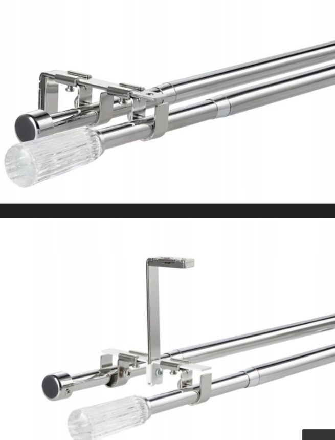 Karnisz IKEA SOLDVÄRGMAL nowy podwójny regulowany 120-210 cm