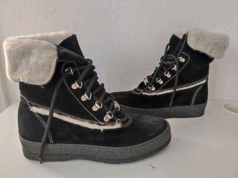 - Ammann - Markowe śniegowce, botki r. 39 Skóra