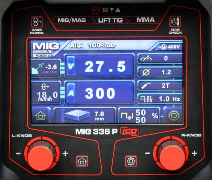 Spawarka migomat Ideal TECNO MIG 336 PULSE SYN LCD (zestaw) +15kg SG2